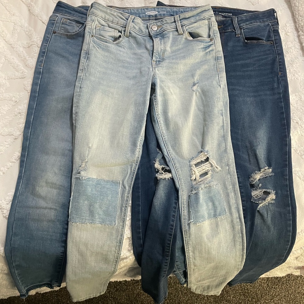 3 pairs Size 2R Old Navy Skinny Jeans